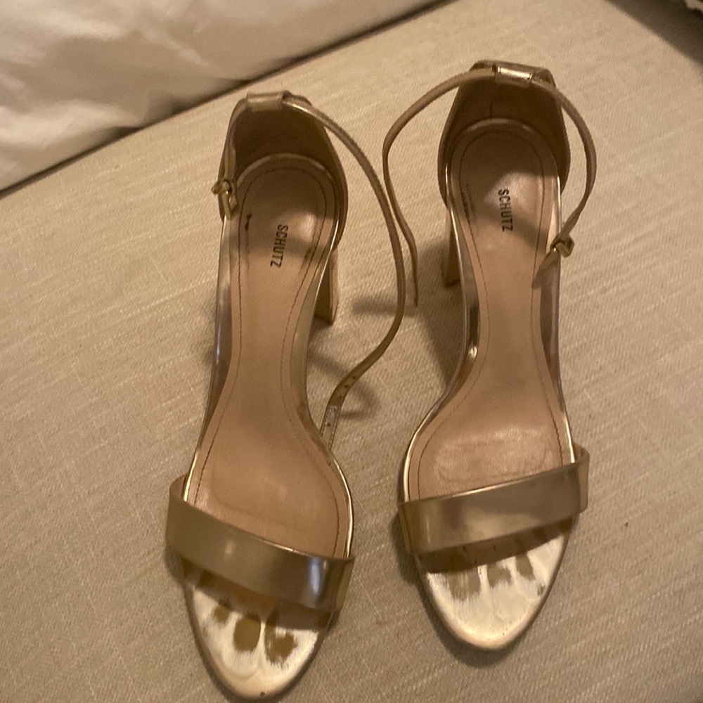 Gold Schutz Heels